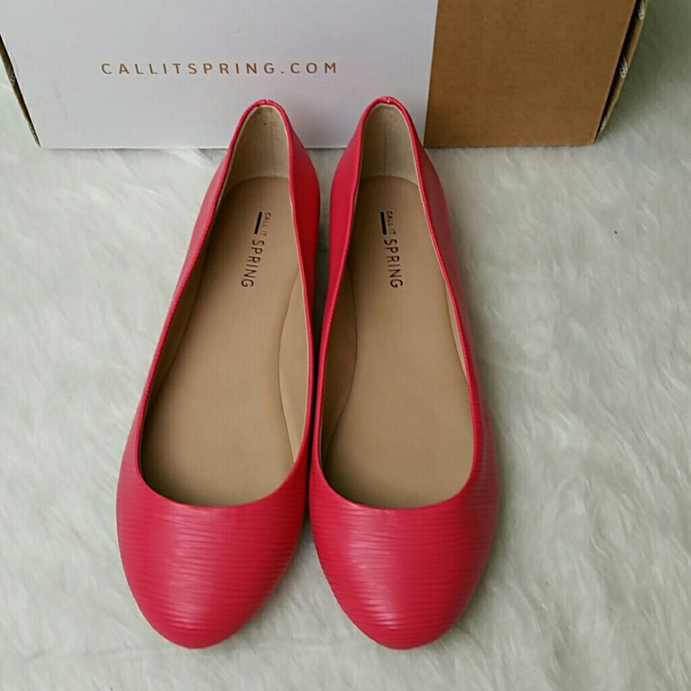 Call It Spring Women's Fibocchi Ballet Flat Peach,
